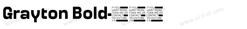 Grayton Bold字体转换